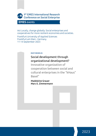 Social development through organizational development? Innovative organization of cooperation between social and cultural enterprises in the 