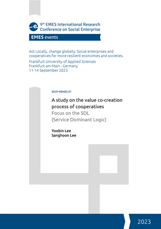 A study on the value co-creation process of cooperatives - Focus on the SDL (Service Dominant Logic)