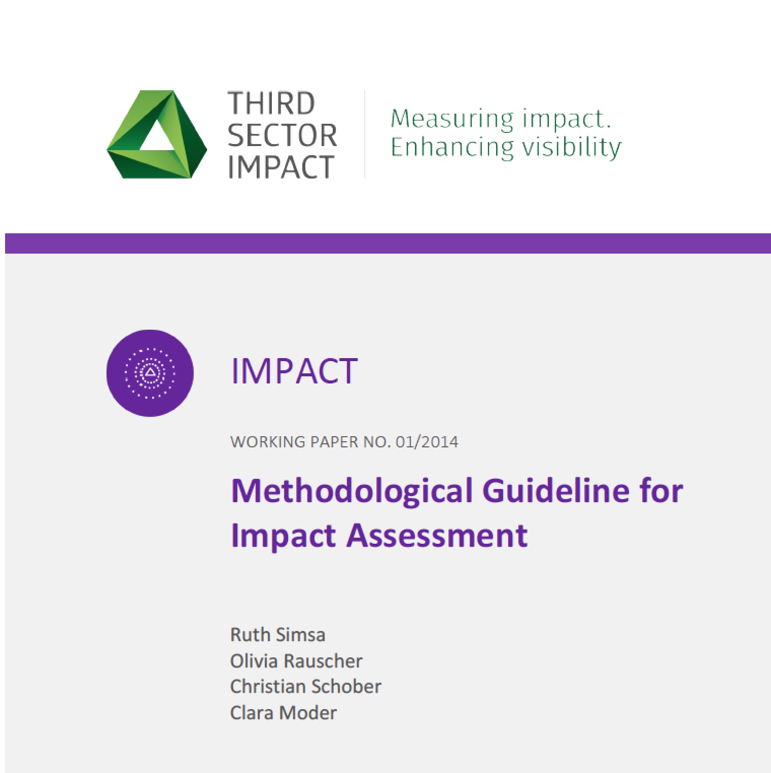 TSI publishes first Working Paper on Impact Assessment