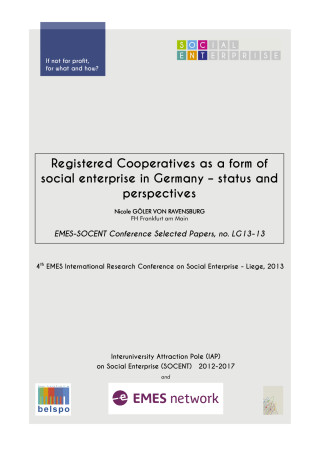Registered Cooperatives as a form of social enterprise in Germany – status and perspectives