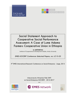 Social Statement Approach to Cooperative Social Performance Assessment: A Case of Lume Adama Farmers Cooperative Union in Ethiopia