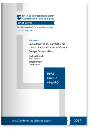 Social Innovation, Conflict, and the Institutionalization of German Energy Co-operatives